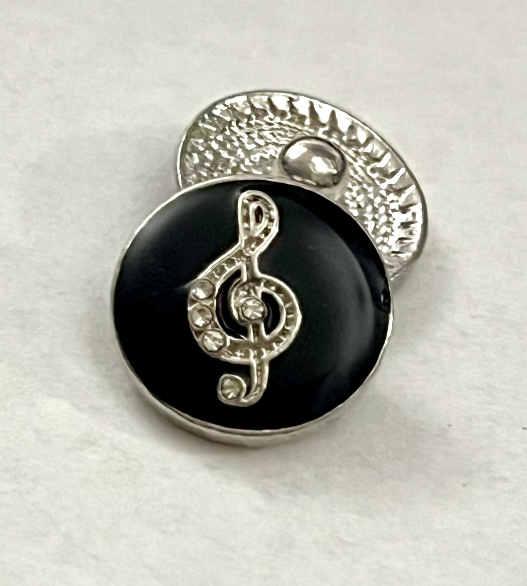 Treble Clef with Crystal Snap #43