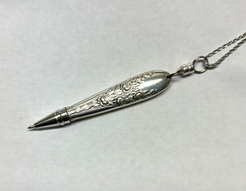 Rose and Leaf Pen Necklace #9