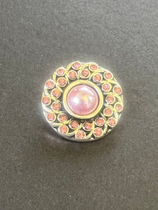 Pink Crystal Snap with Pearl #110