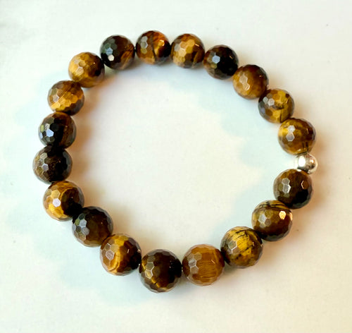 Tiger’s Eye Beaded Stretchy Bracelet 10mm beads