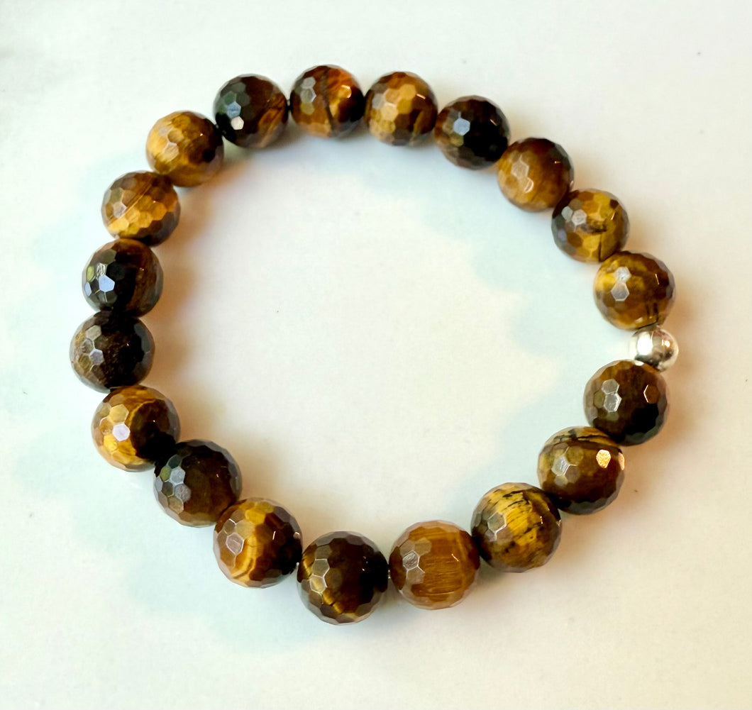 Tiger’s Eye Beaded Stretchy Bracelet 10mm beads