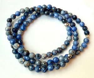 Dumortierite Beaded Stretchy Bracelets 6mm beads