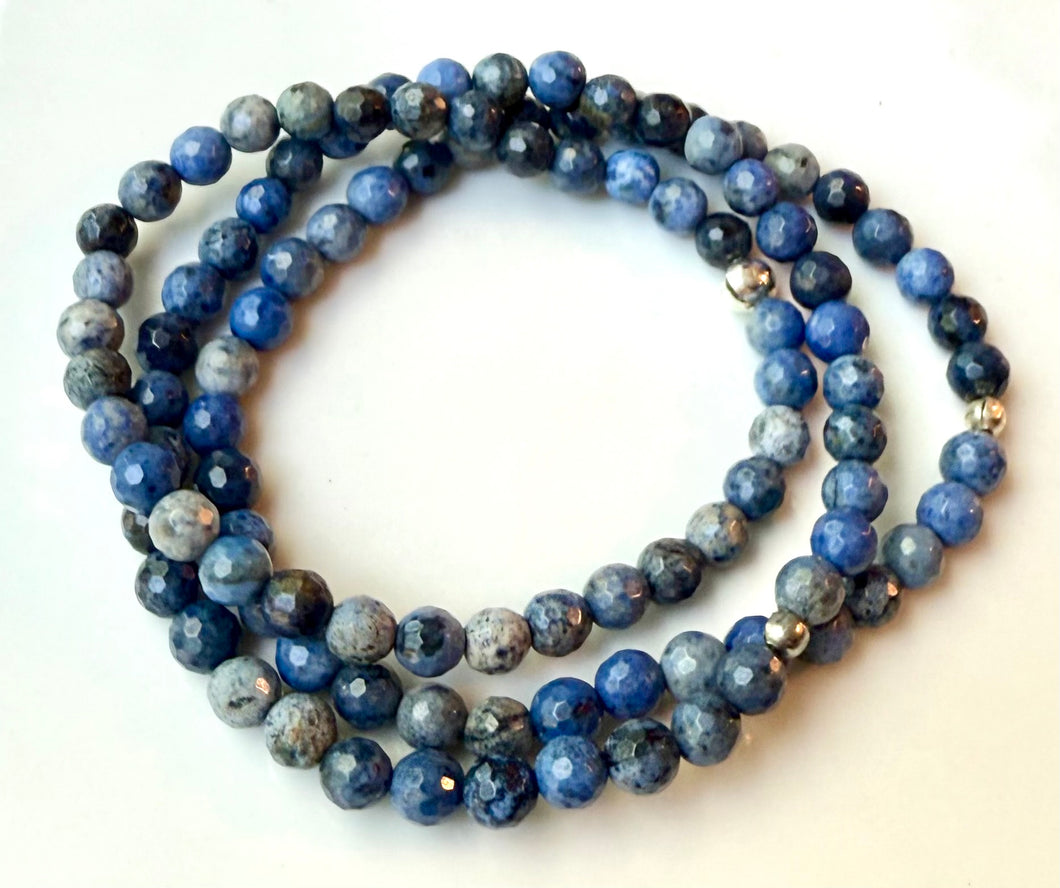 Dumortierite Beaded Stretchy Bracelets 6mm beads