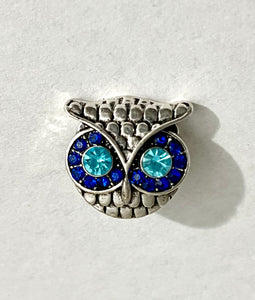 Owl Head with Turquoise Crystal Eyes #27