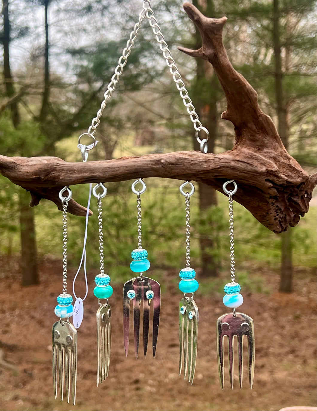 Fork “Jelly Fish” & Driftwood Wind Chime #18