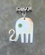 Elephant Necklaces with Peridot Eye