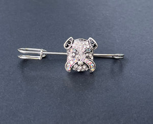 Crystal Schnauzer Pin