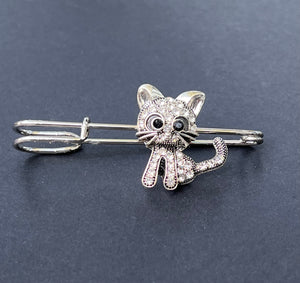 Crystal Cat Pin