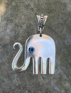 Elephant Necklaces with Light Sapphire Eyes