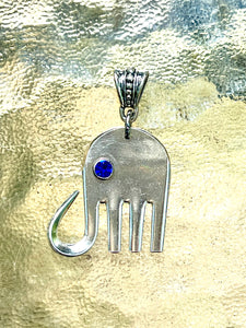 Elephant Necklace with Sapphire Eye