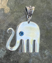 Elephant Necklaces with Light Sapphire Eye