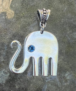 Elephant Necklaces with Light Sapphire Eye