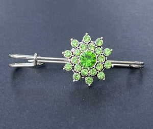 Green Crystal Sweater Pin