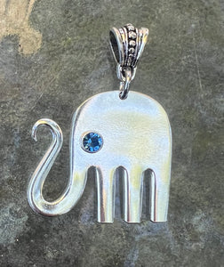 Elephant Necklaces with Light Sapphire Eyes