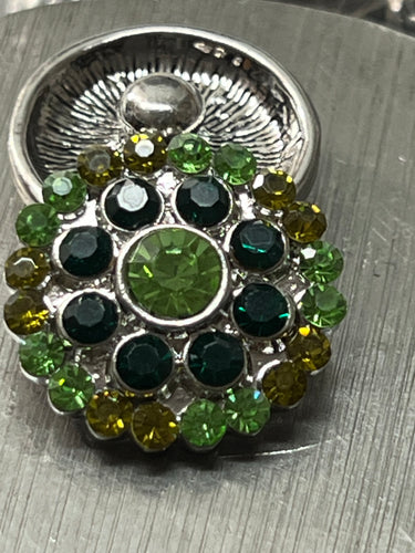 Multi Colors of Green Crystals Snap #101