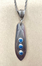 Spoon Handle Necklaces with Lt. Sapphire Crystals #37A American Beauty Rose 1909 & #37B