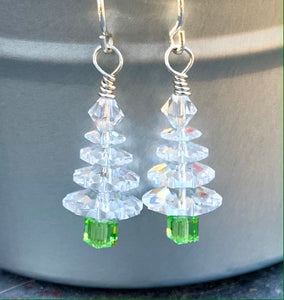 Swarovski Crystal Tree Earrings