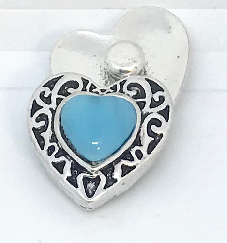 Turquoise Heart Snap