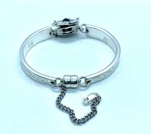 Silver Lace” Snap Bracelet, snap not included, different sizes