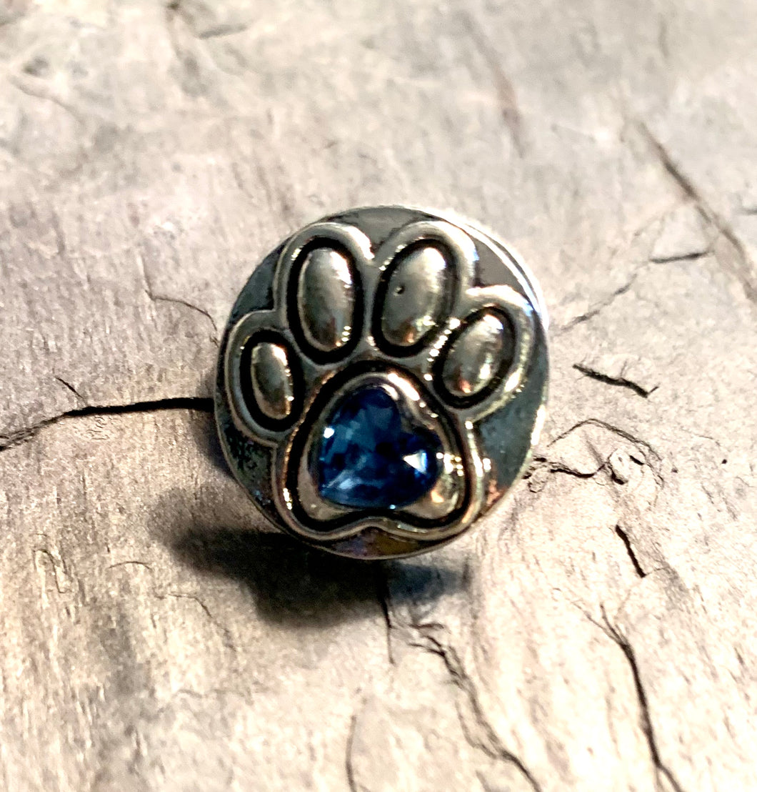 Dog Paw with Blue Crystal
