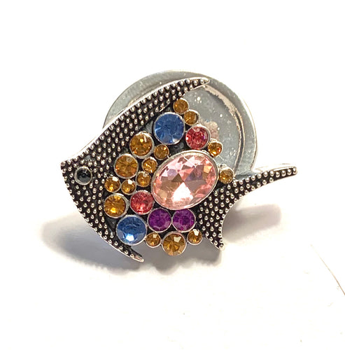Crystal Fish, Pink and multi colored Snap #56