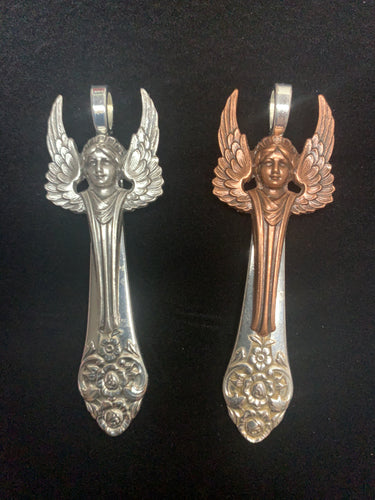 Plantation Spoon Handle with Silver or Copper Angel