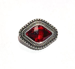 Red and Silver Diamond Shape Snap