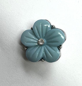 Pale Blue Flower with Crystal Snap